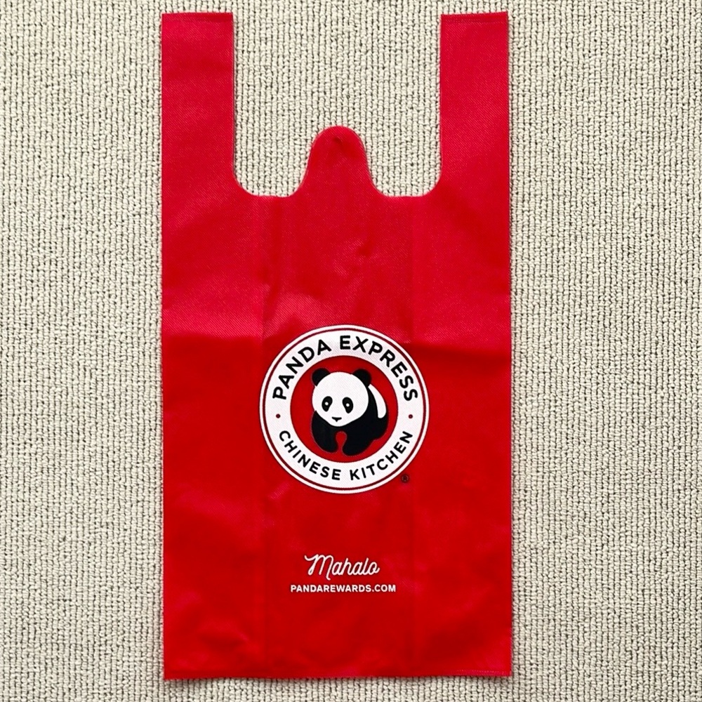 Unused Reusabl Mahalo Panda Express Red Shopper Bag